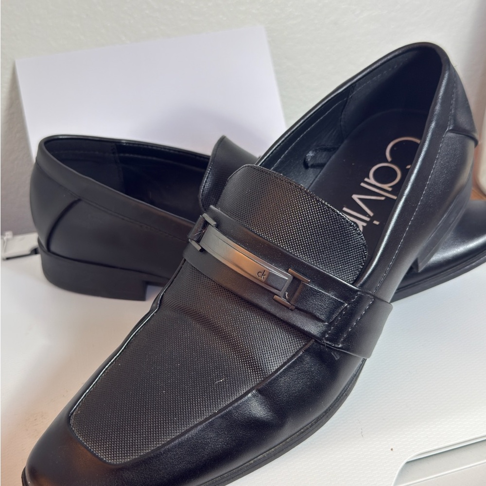 Calvin Klein Men's Elegant Black Slip-Ons